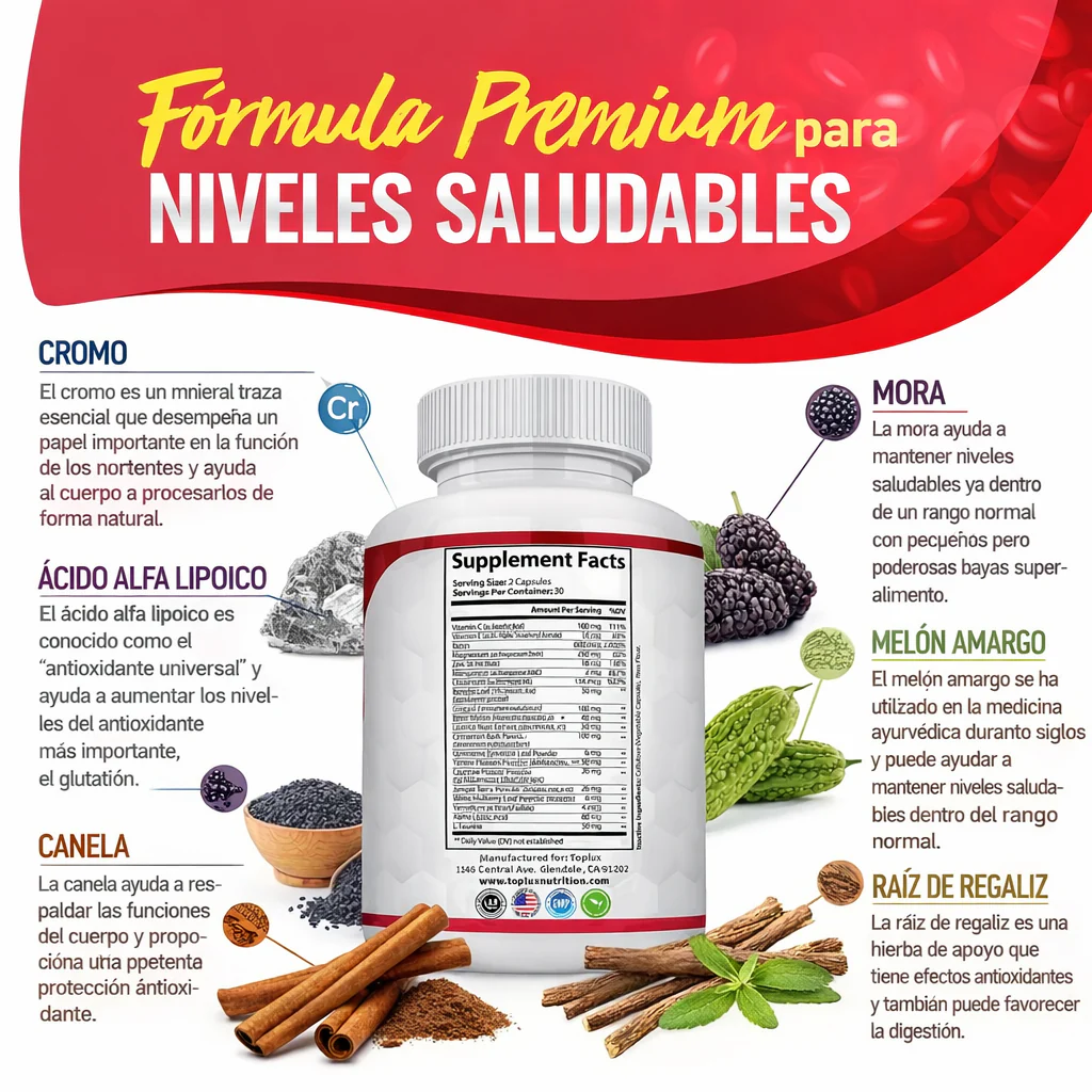 Blood Sugar Complex 20+ Apoyo Natural para la Glucosa