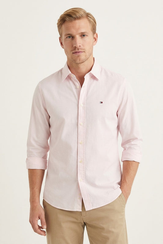 Camisa Formal Hombre | Rosa, Blanco y Azul Marino | AMAZEE