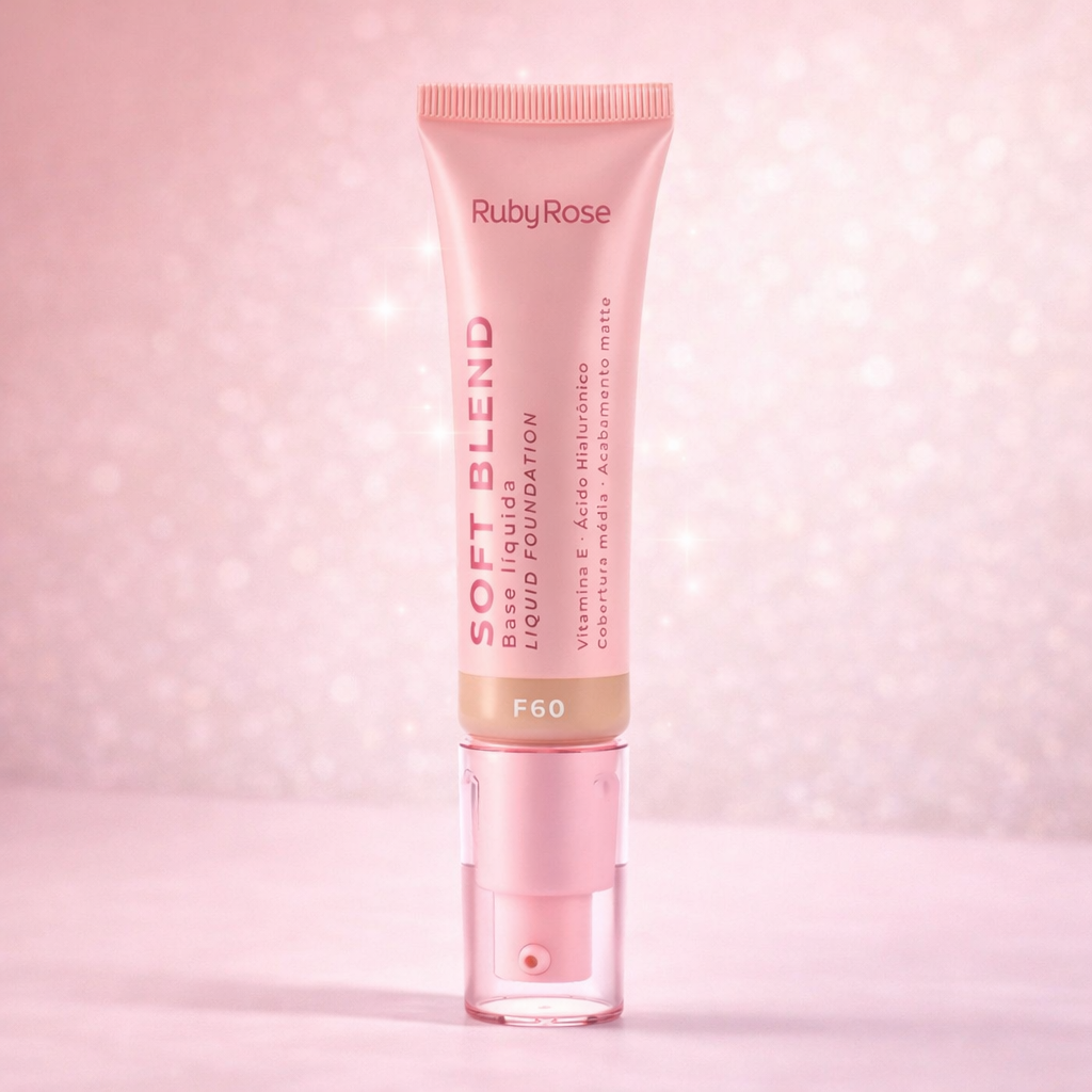 Base Ruby Rose Liquida Soft Blend Tono F60 X 30 Gr - La Base que Deja Tu Piel Suave, Uniforme y Radiante
