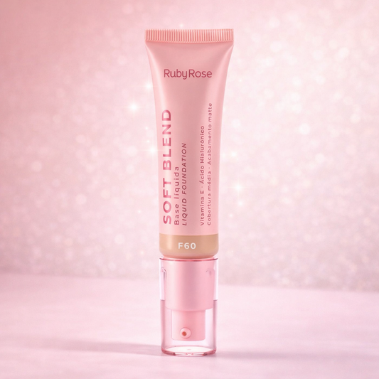 Base Ruby Rose Liquida Soft Blend Tono F60 X 30 Gr - La Base que Deja Tu Piel Suave, Uniforme y Radiante