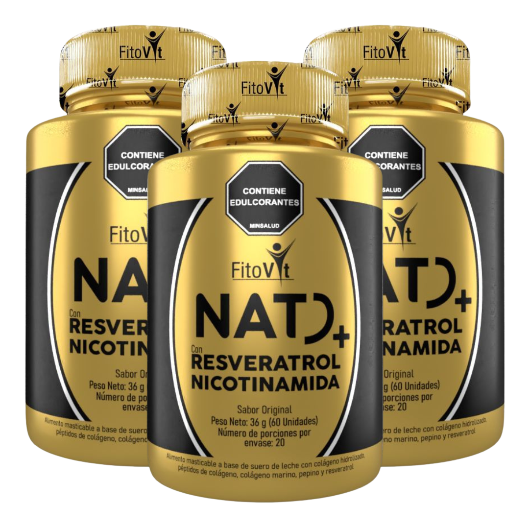 NAD+ con Resveratrol Nicotinamida Energía Celular y Vitalidad