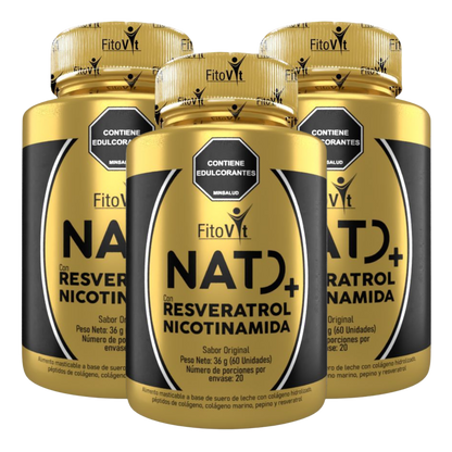 NAD+ con Resveratrol Nicotinamida Energía Celular y Vitalidad