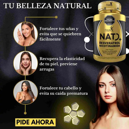 NAD+ con Resveratrol Nicotinamida Energía Celular y Vitalidad