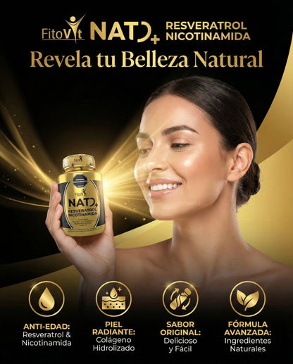 NAD+ con Resveratrol Nicotinamida Energía Celular y Vitalidad