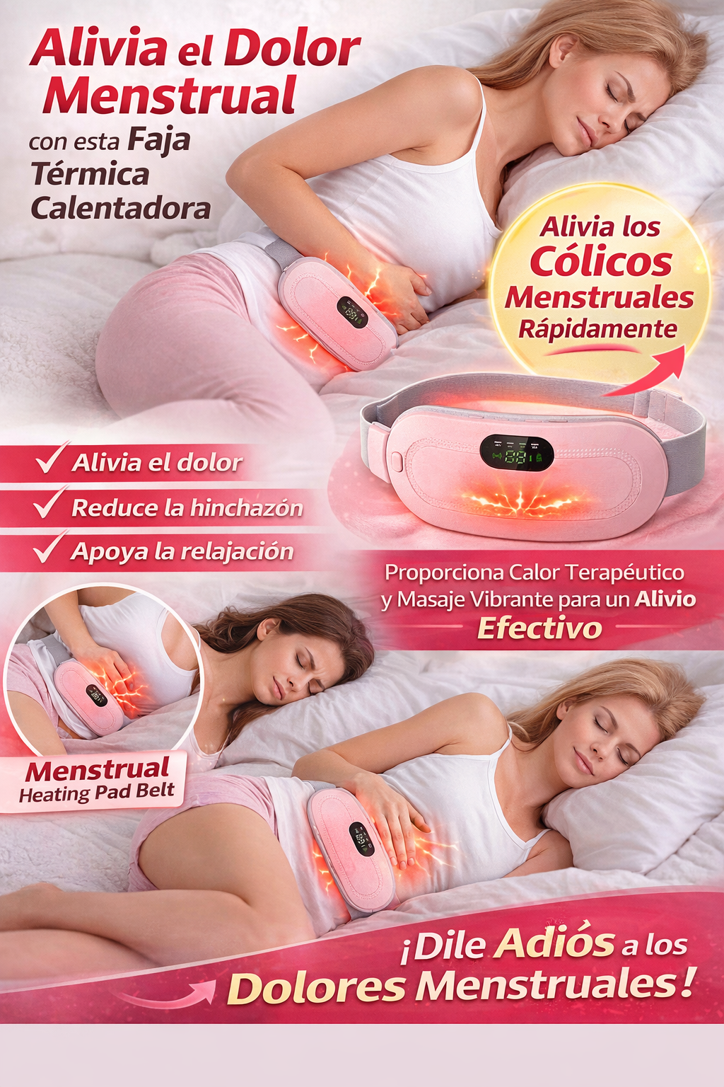 CINTURÓN TÉRMICO PARA CÓLICOS MENSTRUALES