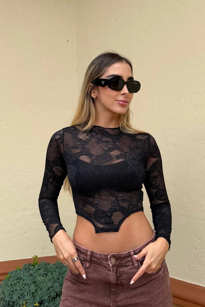 BODY – ENCAJE MARFIL - ELEGANTE