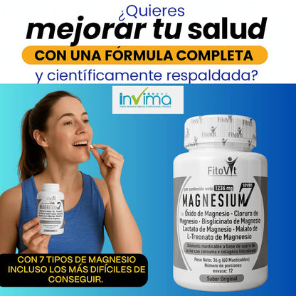 💥 Magnesium 7 – Fórmula 7 en 1 para energía, sueño y equilibrio celular.