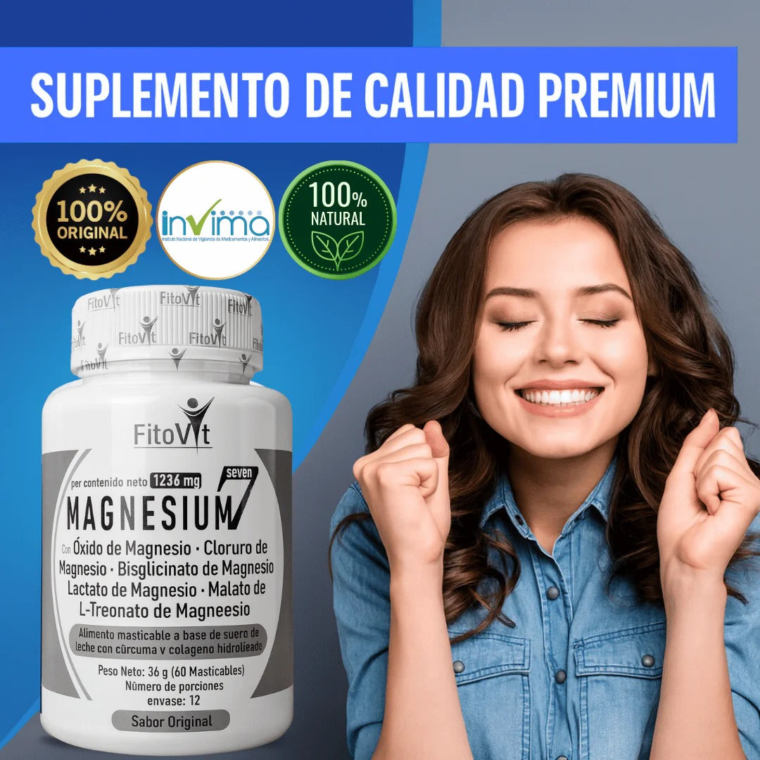 💥 Magnesium 7 – Fórmula 7 en 1 para energía, sueño y equilibrio celular.