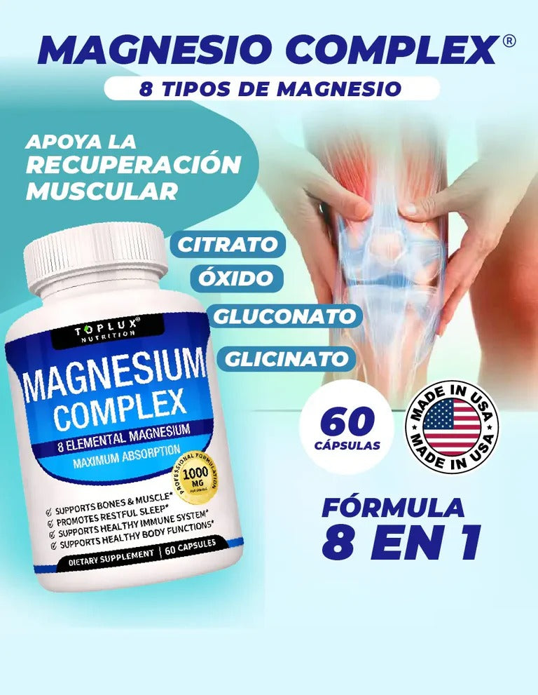 Magnesium Complex 1000 mg – 8 Tipos de Magnesio