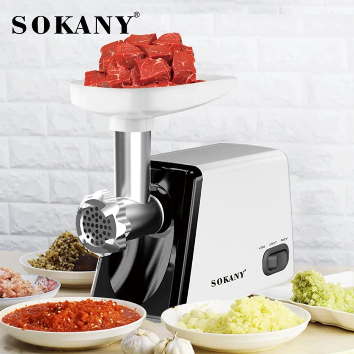 MOLINO DE CARNE ELÉCTRICO SOKANY SK-312 2500W
