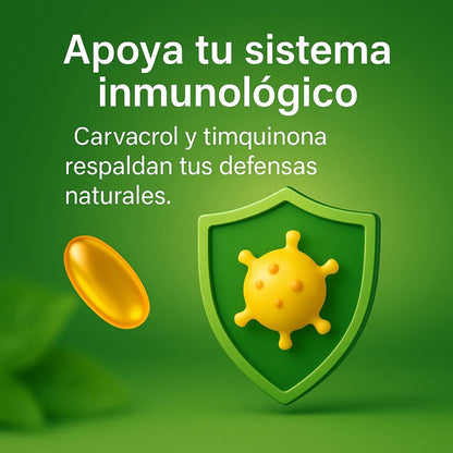 Aceite de Orégano + Semilla Negra 6000 mg – Defensas, Respiración y Digestión