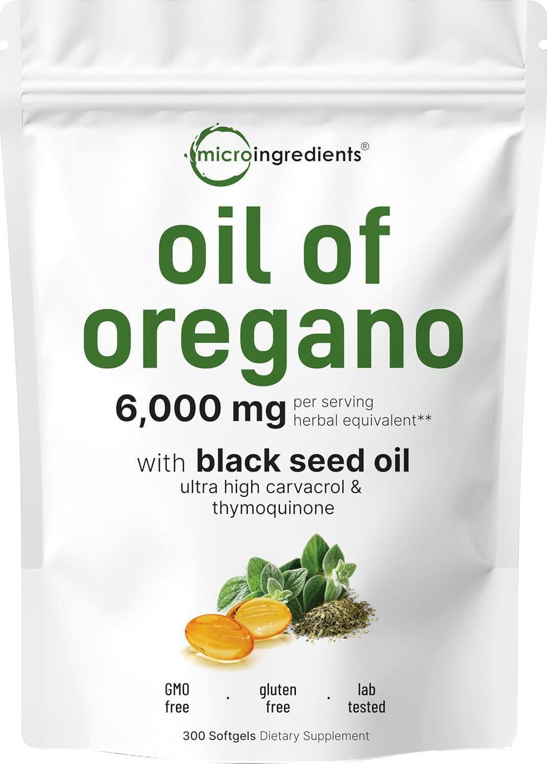 Aceite de Orégano + Semilla Negra 6000 mg – Defensas, Respiración y Digestión