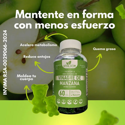 Gomitas de Vinagre de Manzana, Cafeína y Alcachofa – Energía, Digestión y Equilibrio Natural