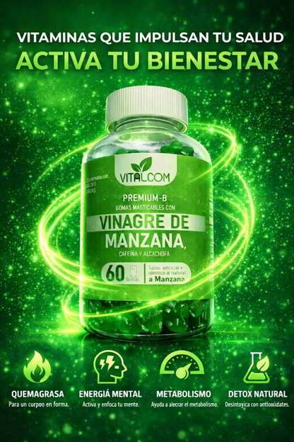 Gomitas de Vinagre de Manzana, Cafeína y Alcachofa – Energía, Digestión y Equilibrio Natural